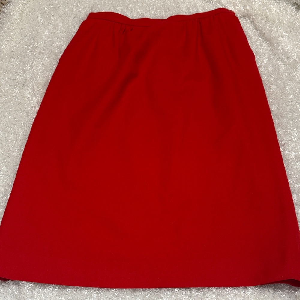Pendleton red skirt vintage wool approx size 14
